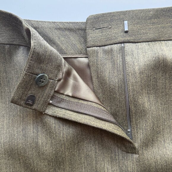 Lafayette 148 Womens Wide-Leg Wool-Blend Dress Pants Camel Size 8 Mid-Rise - Picture 6 of 8